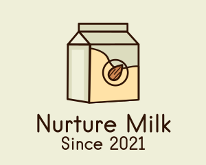 Almond Milk Box logo design