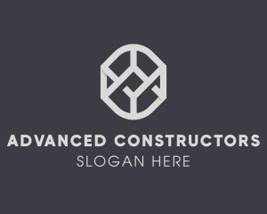 Geometric Grey Symbol logo design