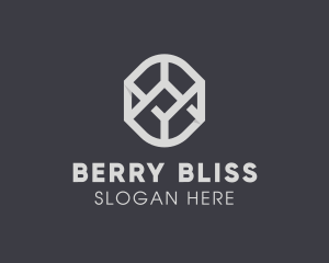 Geometric Grey Symbol logo design