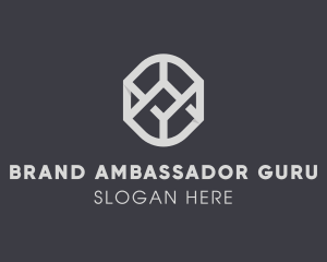 Geometric Grey Symbol logo design