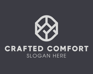 Geometric Grey Symbol logo design