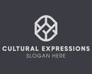 Geometric Grey Symbol logo