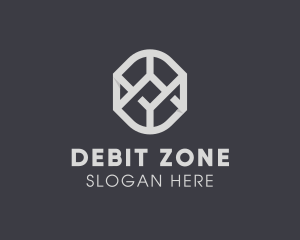 Geometric Grey Symbol logo design