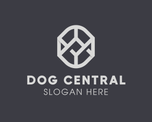 Geometric Grey Symbol logo design