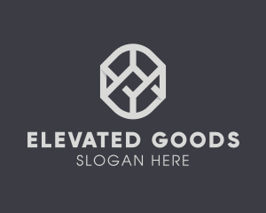 Geometric Grey Symbol logo design