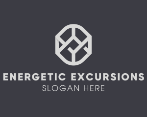 Geometric Grey Symbol logo design