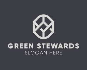 Geometric Grey Symbol logo design