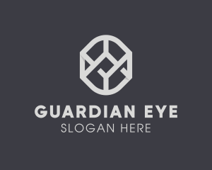 Geometric Grey Symbol logo design