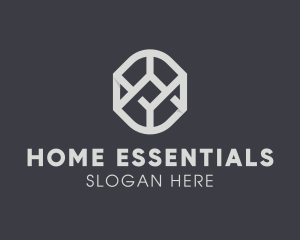 Geometric Grey Symbol logo design