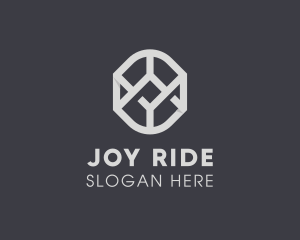 Geometric Grey Symbol logo design