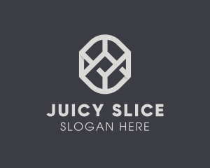 Geometric Grey Symbol logo design