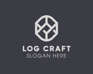 Geometric Grey Symbol logo design