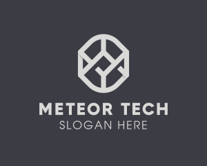 Geometric Grey Symbol logo design