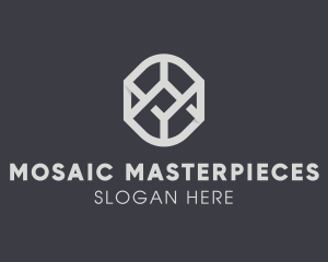 Geometric Grey Symbol logo design