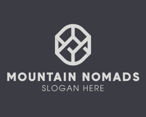 Geometric Grey Symbol logo design