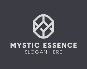 Geometric Grey Symbol logo design