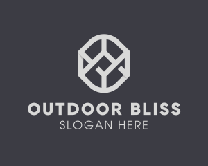 Geometric Grey Symbol logo design