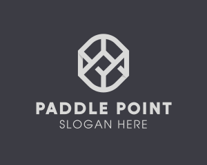 Geometric Grey Symbol logo design