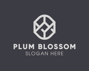 Geometric Grey Symbol logo design