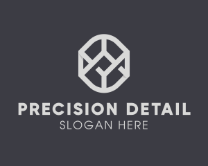 Geometric Grey Symbol logo design