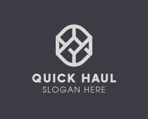 Geometric Grey Symbol logo design