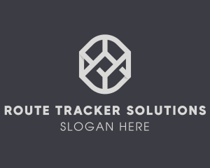 Geometric Grey Symbol logo design