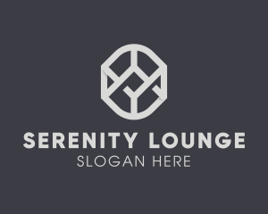 Geometric Grey Symbol logo design