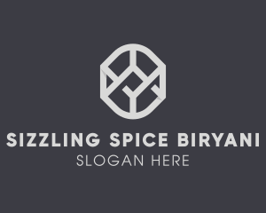 Geometric Grey Symbol logo design