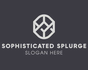 Geometric Grey Symbol logo design