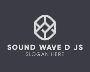 Geometric Grey Symbol logo design