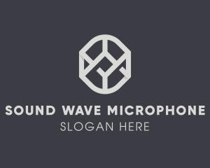 Geometric Grey Symbol logo design