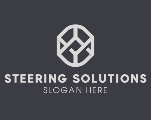 Geometric Grey Symbol logo design