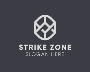 Geometric Grey Symbol logo design