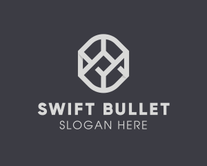 Geometric Grey Symbol logo design