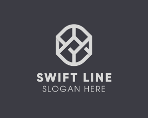 Geometric Grey Symbol logo design