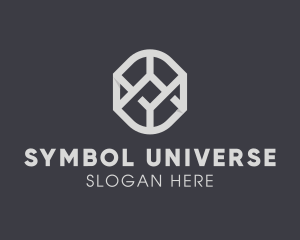 Geometric Grey Symbol logo