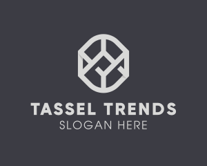 Geometric Grey Symbol logo design