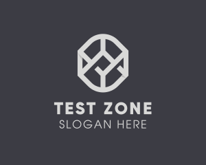 Geometric Grey Symbol logo design