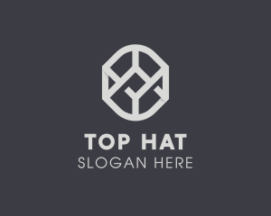 Geometric Grey Symbol logo design