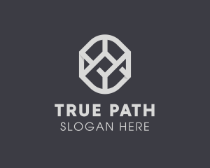 Geometric Grey Symbol logo design