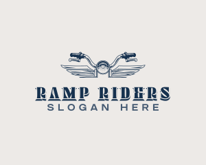 Biker Motorcycle Wings logo design