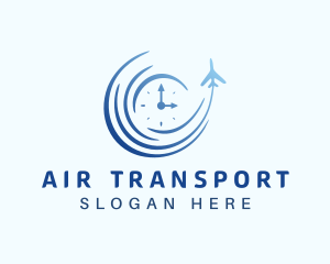 Airplane Time Travel logo design