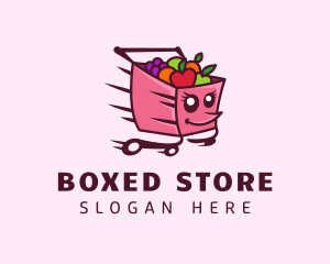 Grocery Delivery Cart logo design