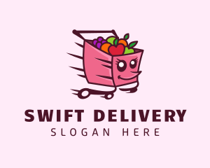 Grocery Delivery Cart logo design