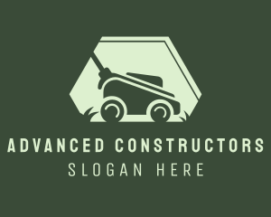 Grass Lawn Mower Mowing logo design