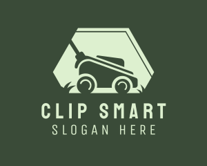 Grass Lawn Mower Mowing logo design