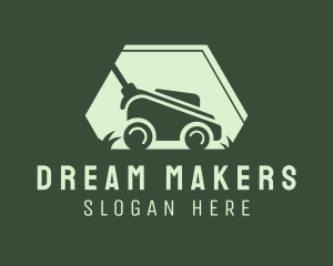 Grass Lawn Mower Mowing logo design