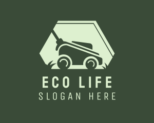 Grass Lawn Mower Mowing logo design