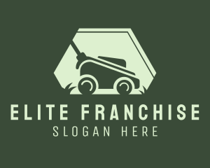 Grass Lawn Mower Mowing logo design