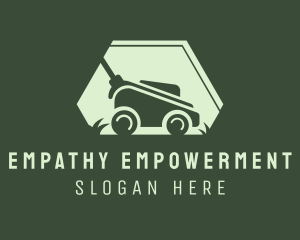 Grass Lawn Mower Mowing logo design